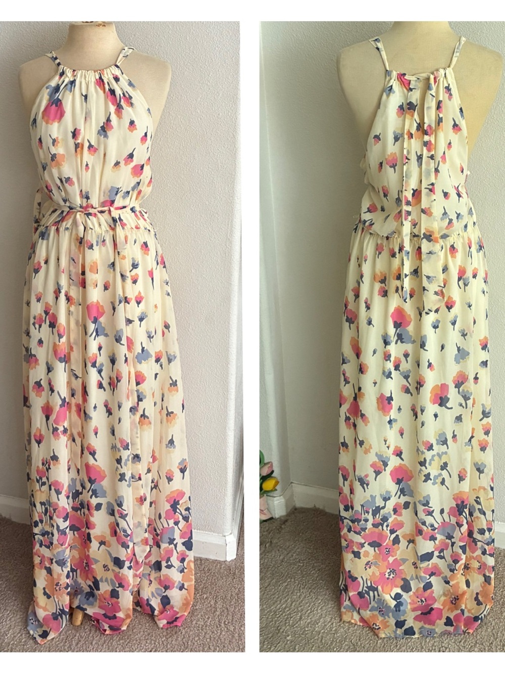 ModCloth floral maxi dress *please see description!!